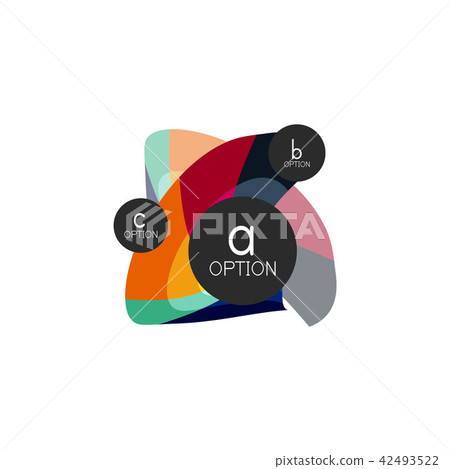 Abstract colorful geometric option infographics design template with sample abc options. Abstract Abstract colorful geometric option infographics design template with sample abc options. Abstract 42493522