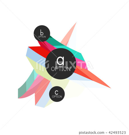 Abstract colorful geometric option infographics design template with sample abc options. Abstract Abstract colorful geometric option infographics design template with sample abc options. Abstract 42493523