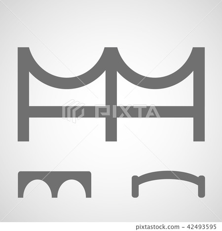 bridge icon. Set of simple bridge symbols -插圖素材 [42493595] - PIXTA圖庫