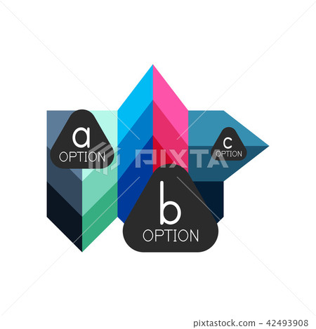 Abstract colorful geometric option infographics design template with sample abc options. Abstract 42493908