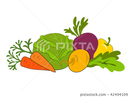 Composition with raw vegetables. Composition with raw vegetables. 42494109