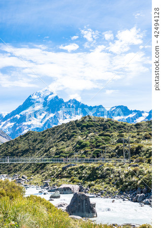 Suspension bridge of Hooker Valley Truck at Mount Cook National Park 42494128