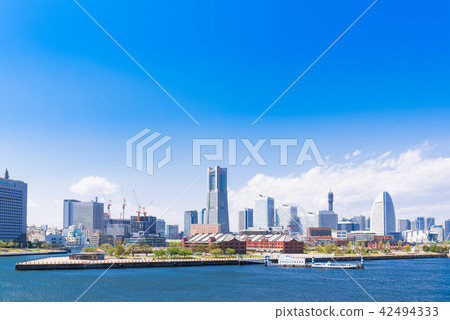 橫濱港未來的全景 橫濱港未來的全景 42494333