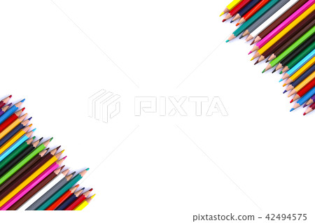 Back to School background. Colored pencils. 42494575