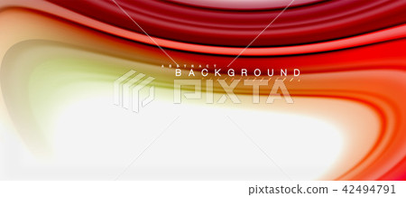 Rainbow fluid colors abstract background twisted liquid design, colorful marble or plastic wavy 42494791