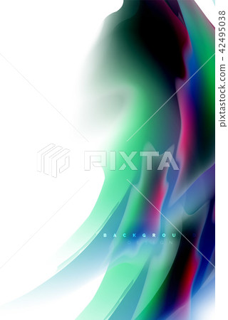 Holographic fluid colors flow, colorful liquid mixing colours motion concept Holographic fluid colors flow, colorful liquid mixing colours motion concept 42495038