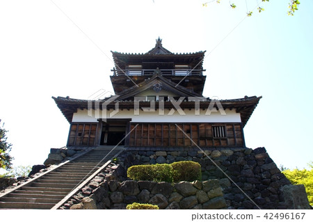 A castle tower at Maruoka Castle 42496167