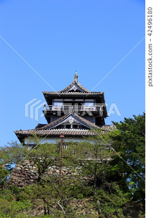 A castle tower at Maruoka Castle 42496180