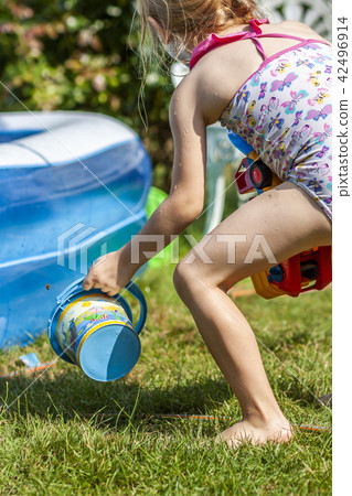 Concept of enjoying a hot summer day in the garden 42496914