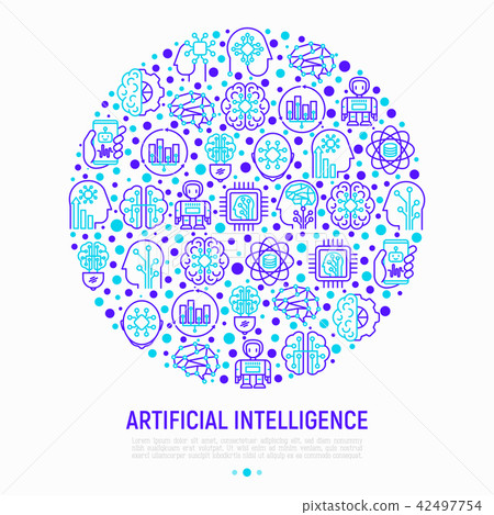 Artificial intelligence concept in circle Artificial intelligence concept in circle 42497754