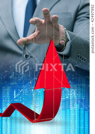 Hand supporting the growth chart line Hand supporting the growth chart line 42497992