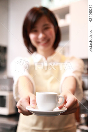 Cafe clerk female Cafe clerk female 42498083