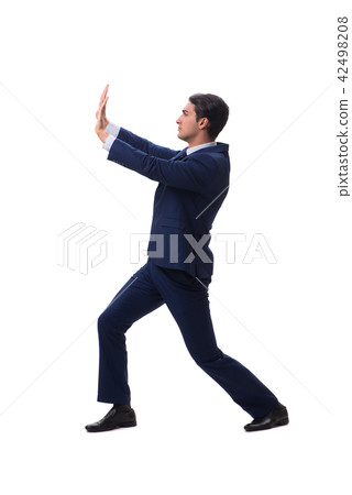 Young businessman isolated on white background  42498208