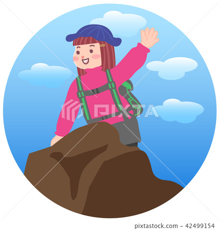 一個女人享受攀爬 42499154