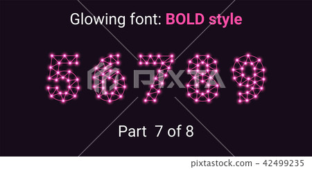 Pink Glowing font in the Outline style 42499235