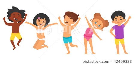 children in bathing suits