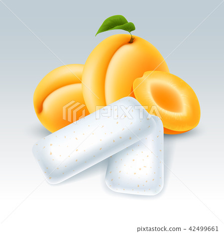 Chewing gum with apricot flavor 42499661