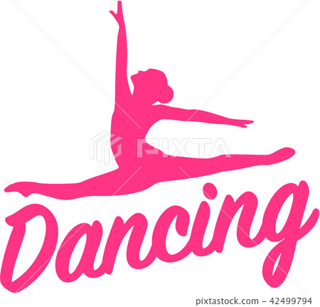 Dancing silhouette with word 42499794