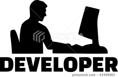 Developer with silhouette Developer with silhouette 42499965