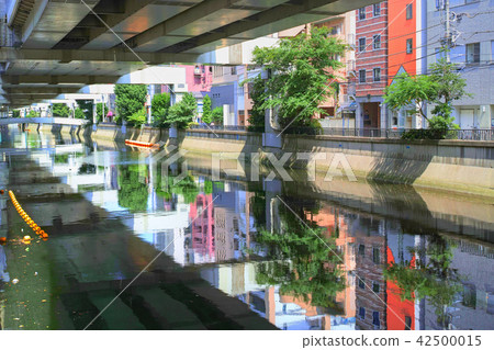 Nakamura River (Horikawa) flowing under Yokohama Capital High Speed Elevation 42500015