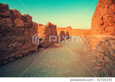 Masada fortress. Ruins of King Herod's palace 42500345