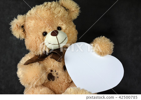 Bear Teddy with a heart shaped frame Bear Teddy with a heart shaped frame 42500785