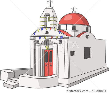 Vector. Traditional Greek church. 42500811