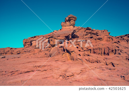 Sandstone rock in Timna park, Israel Sandstone rock in Timna park, Israel 42501625