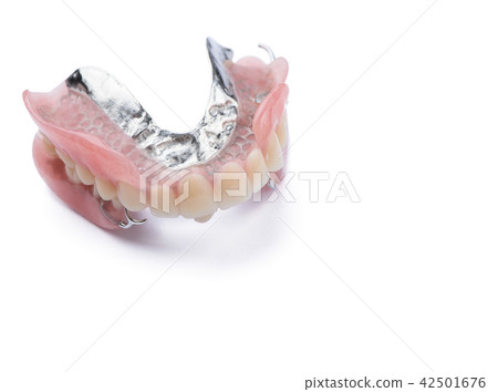 large image of a modern denture on a white backgro large image of a modern denture on a white backgro 42501676