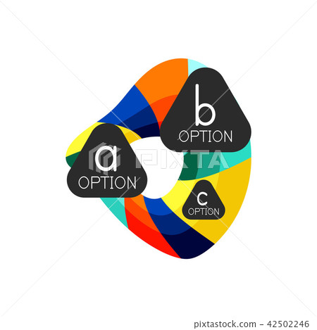 Abstract Colorful Geometric Option Infographics... - Stock Illustration ...