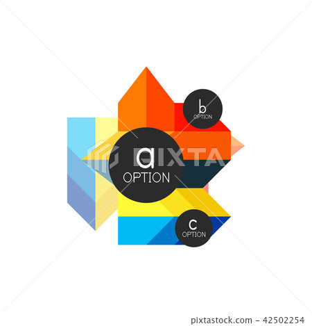 Abstract Colorful Geometric Option Infographics... - Stock Illustration ...