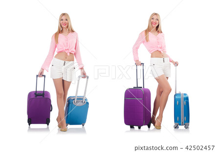 Woman preparing for travel on summer vacation 42502457
