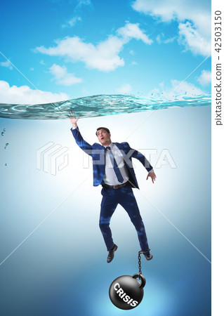 Businessman failing during crisis times 42503150