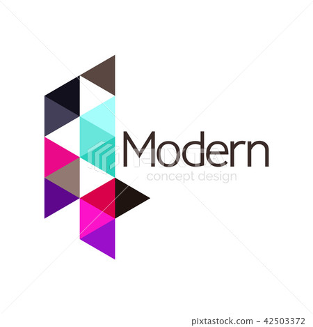 Triangle shape design abstract business logo icon design. Company logotype branding emblem idea Triangle shape design abstract business logo icon design. Company logotype branding emblem idea 42503372