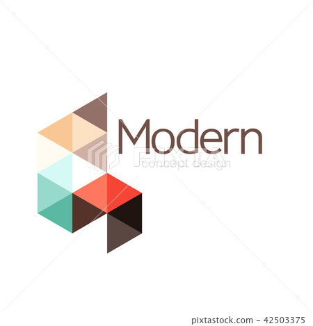 Triangle shape design abstract business logo icon design. Company logotype branding emblem idea 42503375