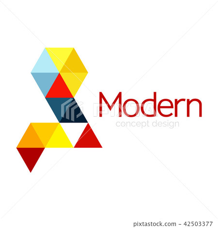 Triangle shape design abstract business logo icon design. Company logotype branding emblem idea Triangle shape design abstract business logo icon design. Company logotype branding emblem idea 42503377