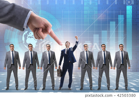 Recruitment and employment concept with selected employee 42503380