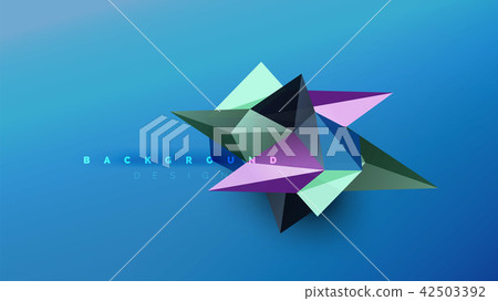 Abstract background - geometric origami style shape composition, triangular low poly design concept 42503392