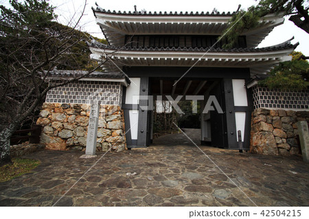 Aichi prefecture Tahara Castle Cherry-monted gate Aichi prefecture Tahara Castle Cherry-monted gate 42504215
