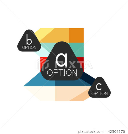 Abstract colorful geometric option infographics design template with sample abc options. Abstract 42504270