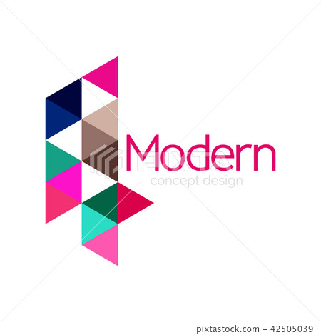 Triangle shape design abstract business logo icon design. Company logotype branding emblem idea Triangle shape design abstract business logo icon design. Company logotype branding emblem idea 42505039