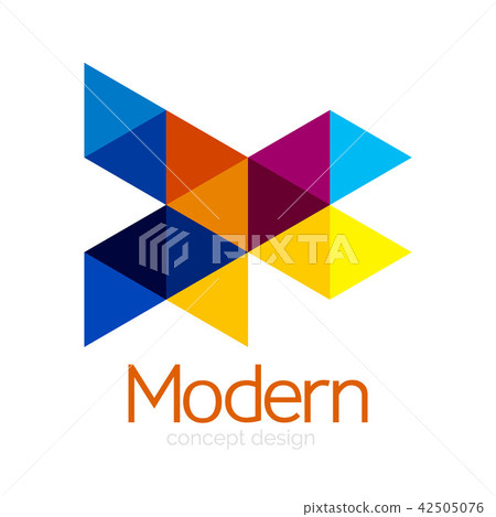 Triangle shape design abstract business logo icon design. Company logotype branding emblem idea Triangle shape design abstract business logo icon design. Company logotype branding emblem idea 42505076