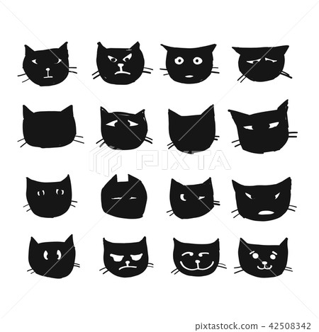 Cat faces, sketch for your design Cat faces, sketch for your design 42508342