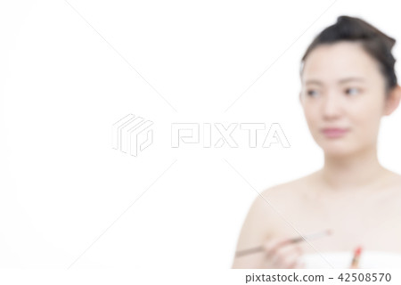 出焦點年輕女士的美麗形象口紅 42508570