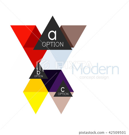 Triangle shape design abstract business logo icon design. Company logotype branding emblem idea 42509501