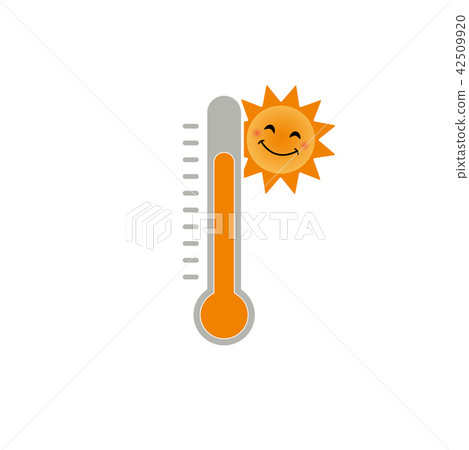 Thermometer and sun illustration 42509920
