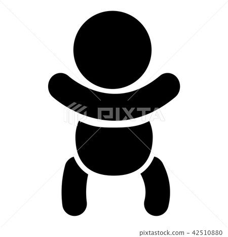 baby icon on white background.  42510880