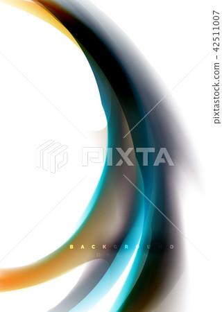 Holographic paint explosion design, fluid colors flow, colorful storm. Liquid mixing colours motion 42511007