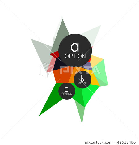 Abstract Colorful Geometric Option Infographics... - Stock Illustration ...