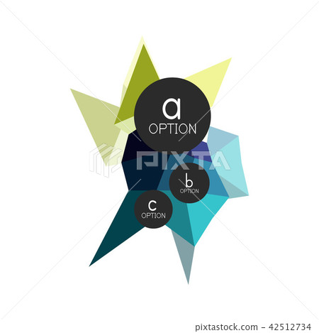 Abstract colorful geometric option infographics design template with sample abc options. Abstract Abstract colorful geometric option infographics design template with sample abc options. Abstract 42512734